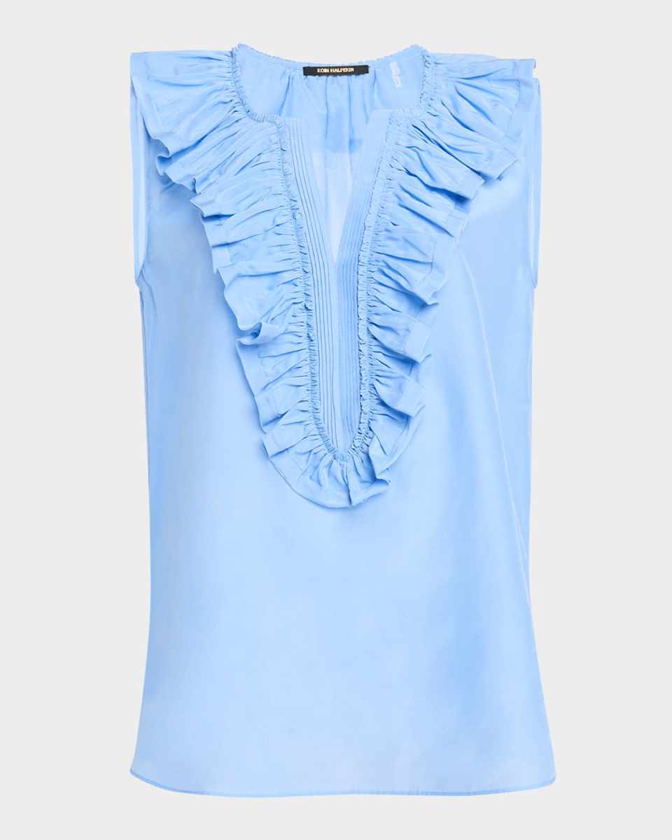 Florence Sleeveless Ruffle Blous